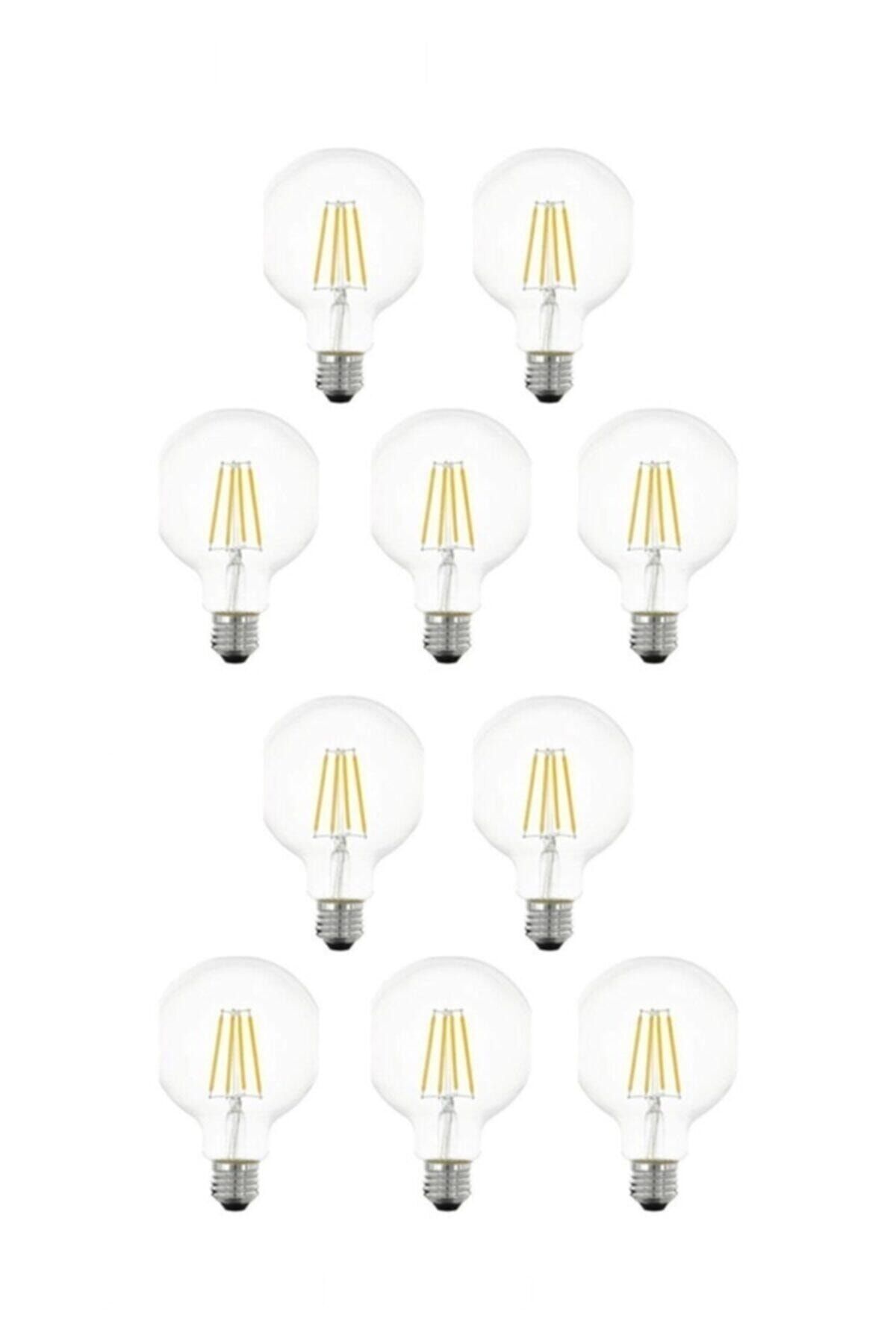 Beyaz Led Rustik Dekoratif Ampul Vintage Aydınlatma 10lu Paket 6500k