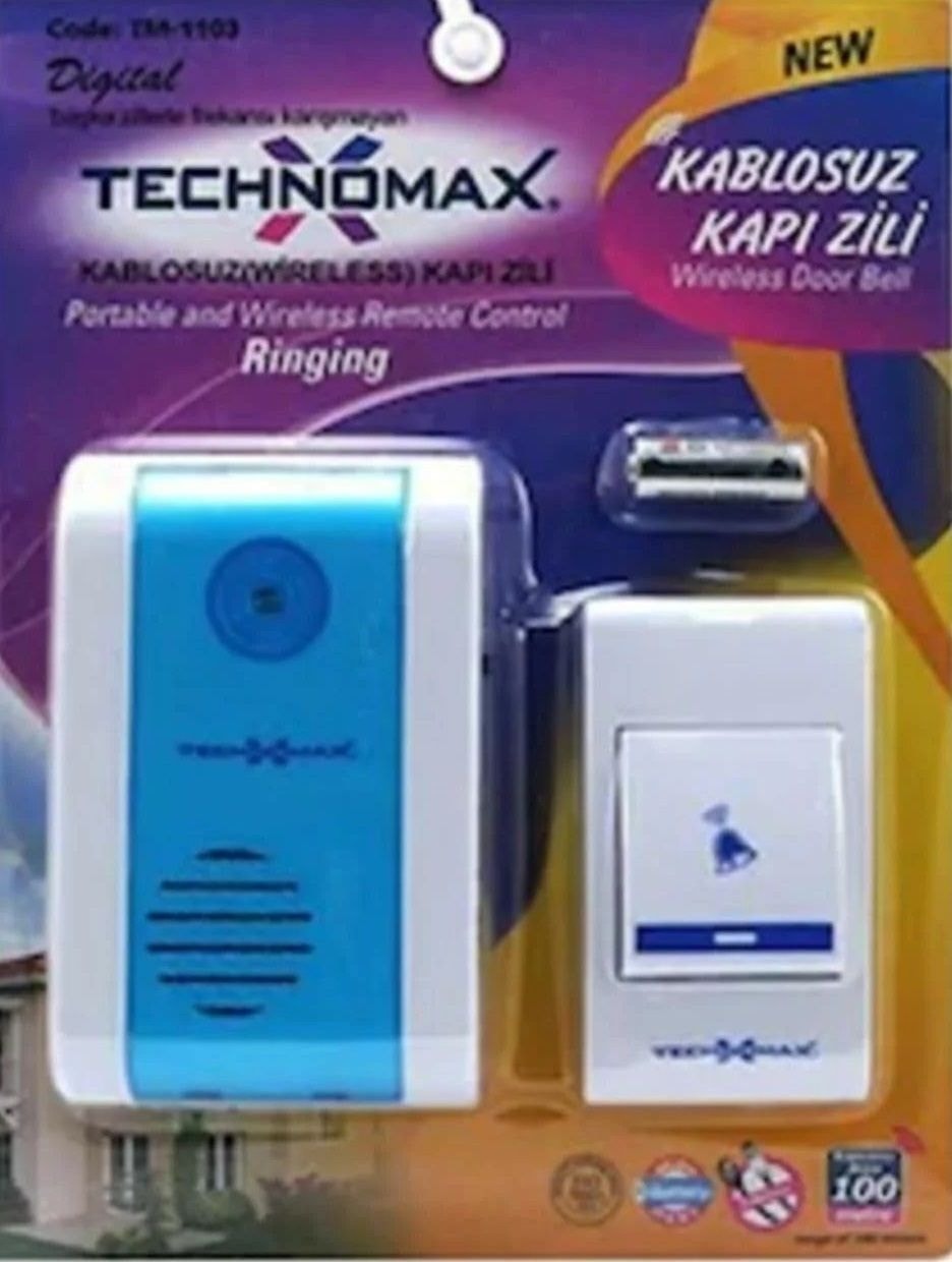 Kablosuz 100 mt Mesafeli Kapı Zili