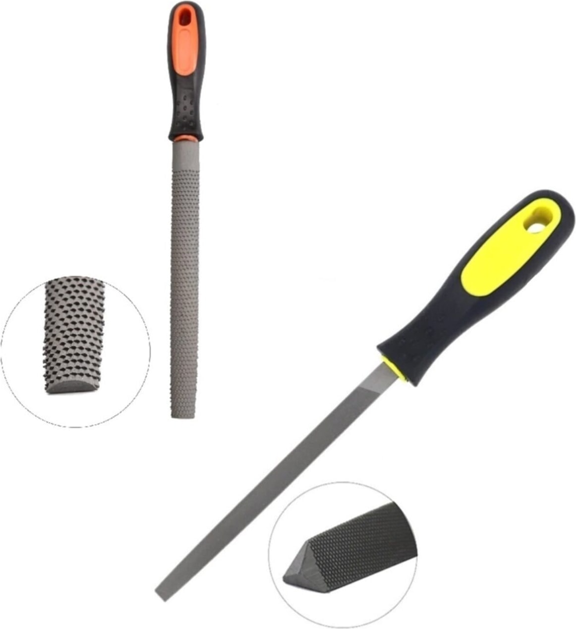 Üçgen Saplı Eğe ve Balık Sırtı Törpü Seti Büyük Boy 32CM Ege Takımı 2 Parça