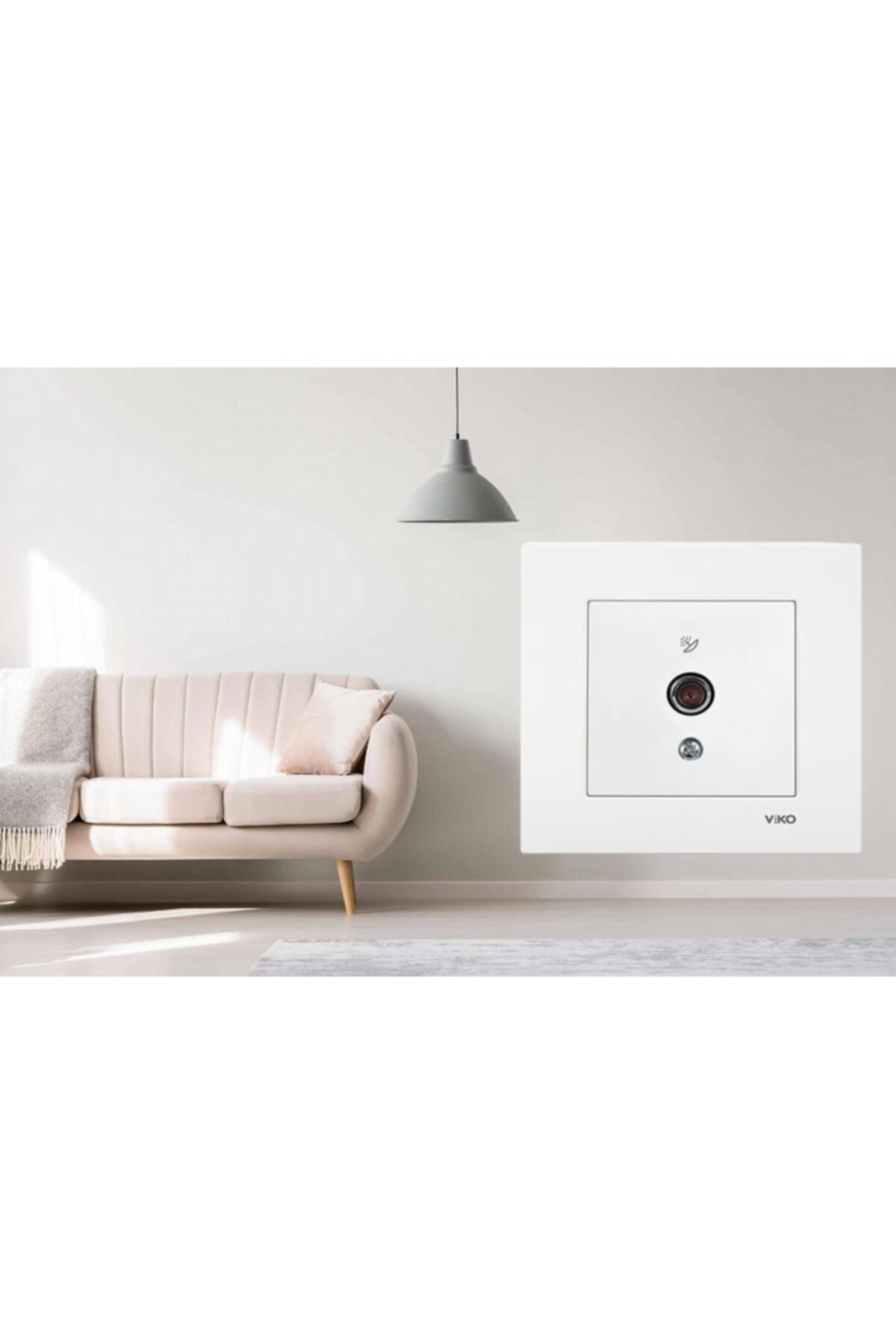 Karre Beyaz Sıva Altı F Konnektör Uydu Priz