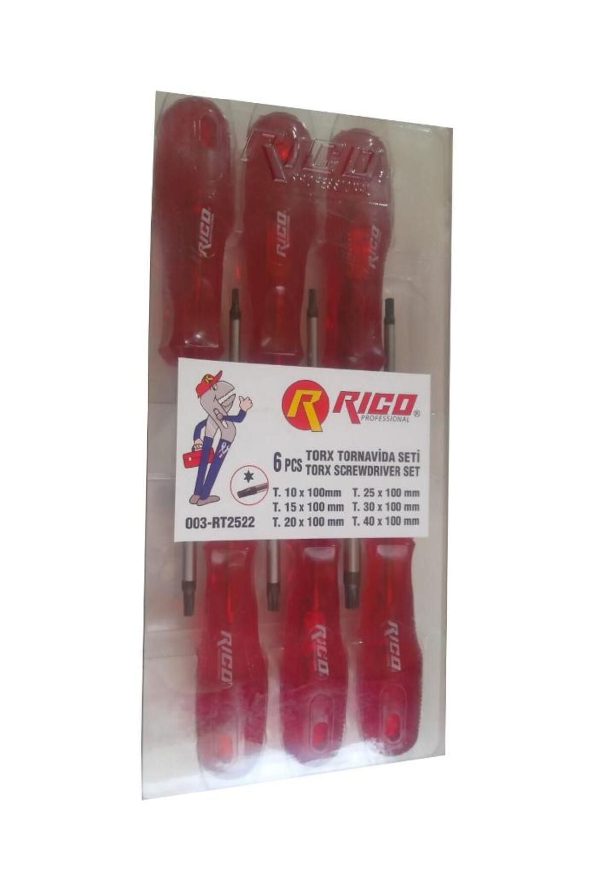 RİCO 6 Parça Craft Şeffaf Kaliteli Torx Tornavida Seti Kraft - 003rt2552