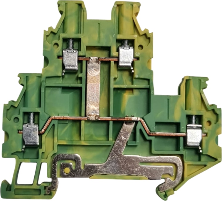 Tud2.5-2-Pe / 2,5mm2 Çift Katli Vidali Topraklama Klemensi - 411031027 (10 Adet)