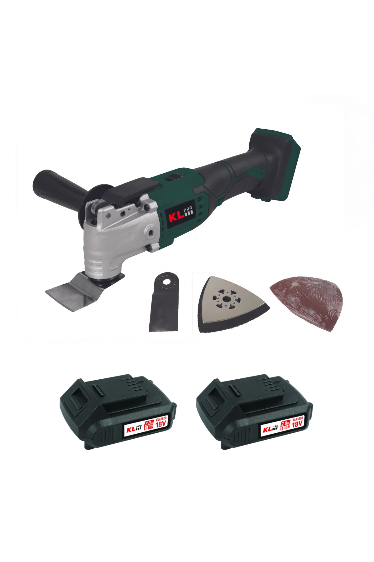 KLMT18B-20 18V/2.0Ah. Kömürsüz Çift Akülü Şarjlı Çok Amaçlı Makine/Raspalama
