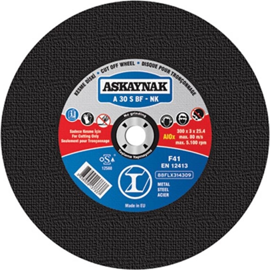 ASKAYNAK  As 300X3 mm Sabit Tezgah Kesici Nk