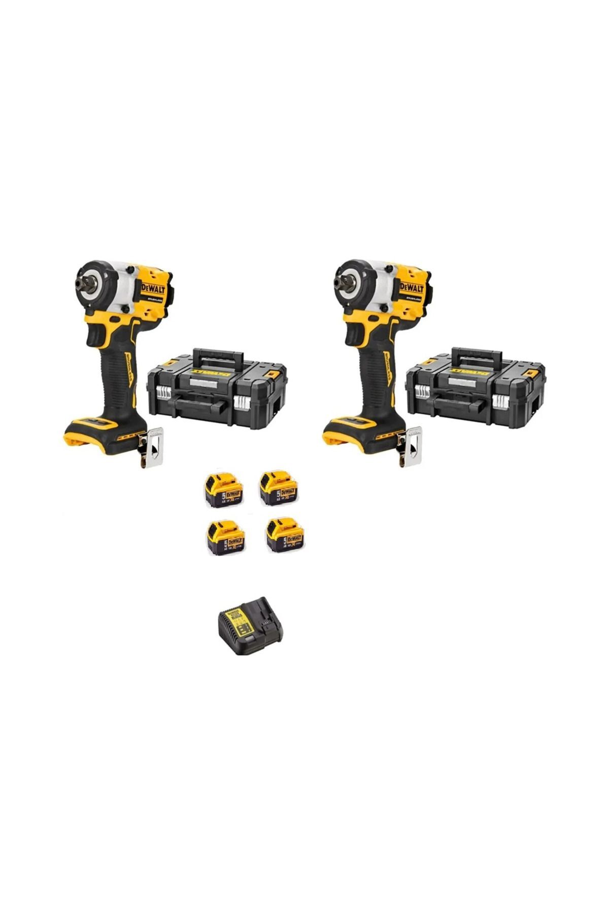 2 Adet DCF922 Somun Sıkma Makinası + 4 x 5 Ah Akü + 1x Dolum Cihazı