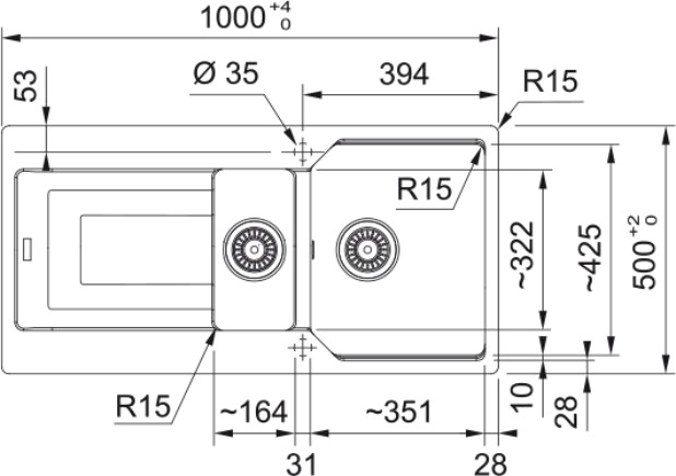 Granit Evye Urban Ubg 651-100 Oyster Çiftgözlü
