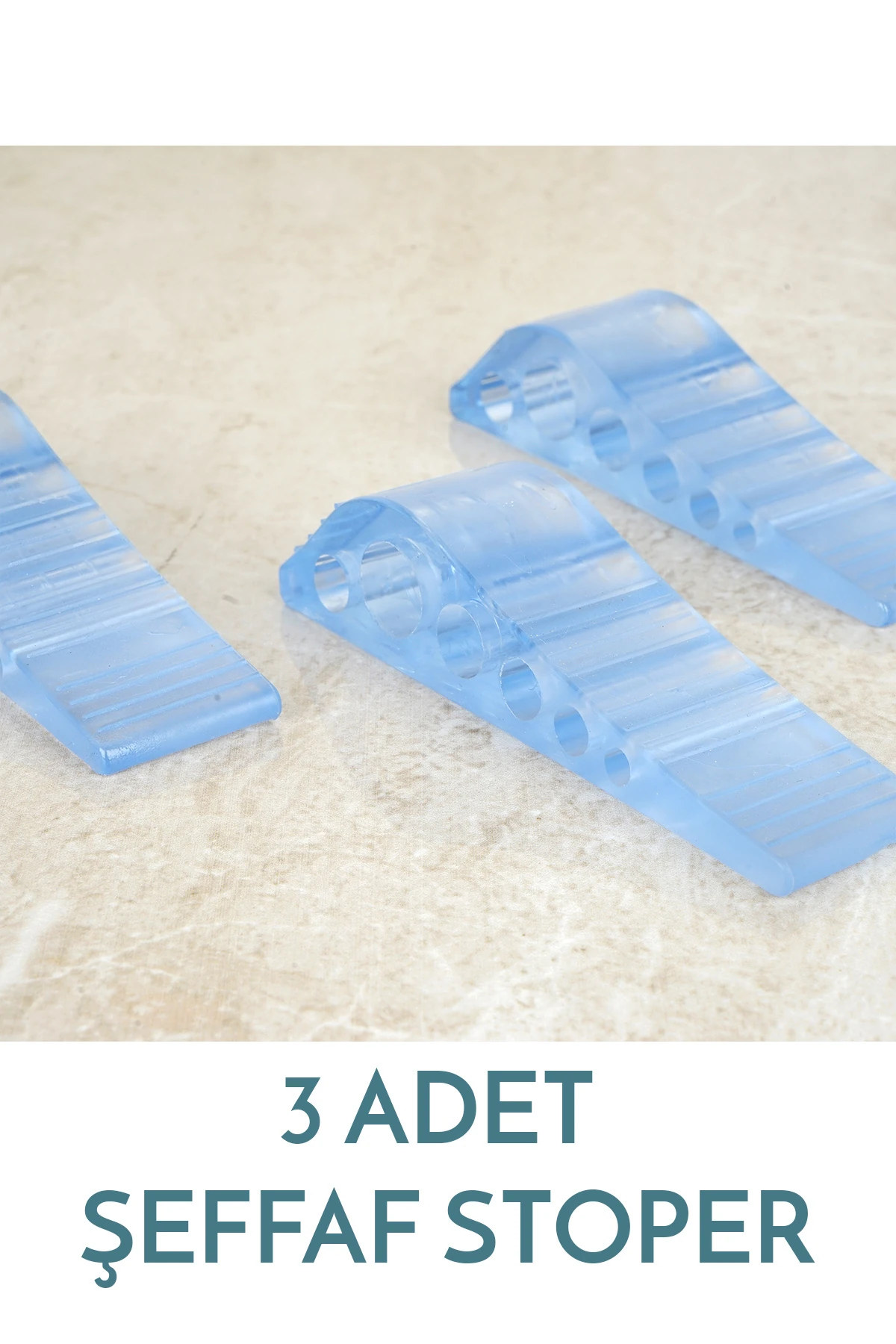 3 Adet Şeffaf Stoper Pencere ve Kapılar İçin Pratik Çözüm