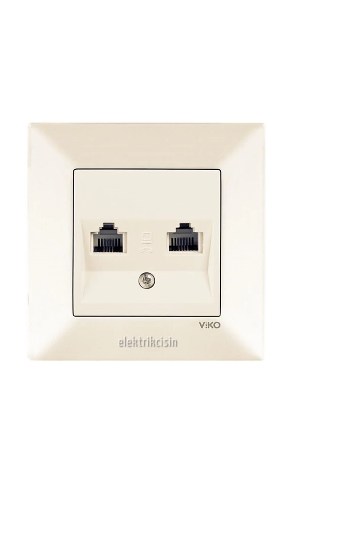 Meridian Krem Ikili Data Prizi (rj45) (2*cat6) (çerçeve Dahil) 1 Adet