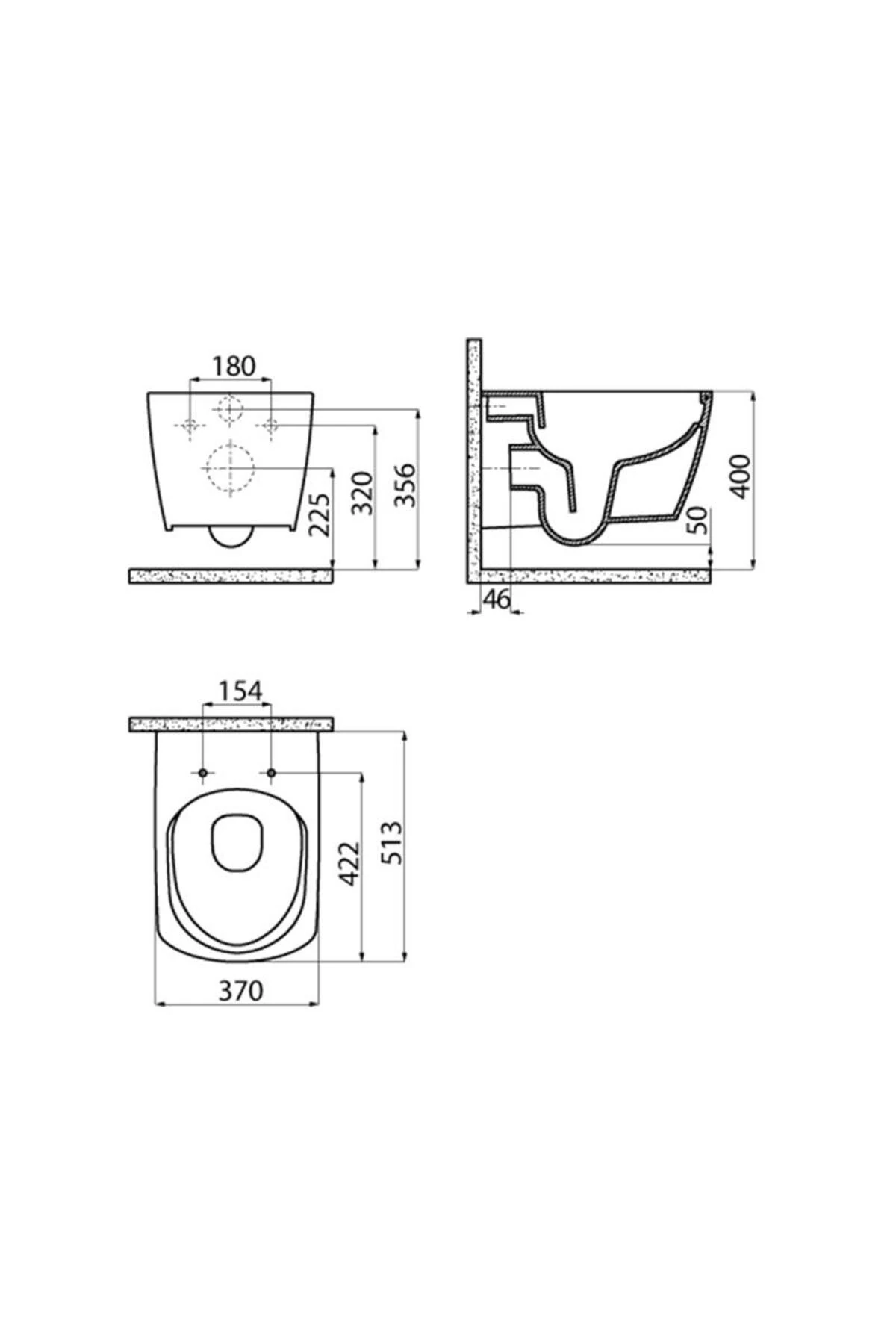 Elegant Rim-Off Kanalsız Asma Klozet (EG321.00) + Elegant TP Yavaş Kapanan Kapak 2'li Set
