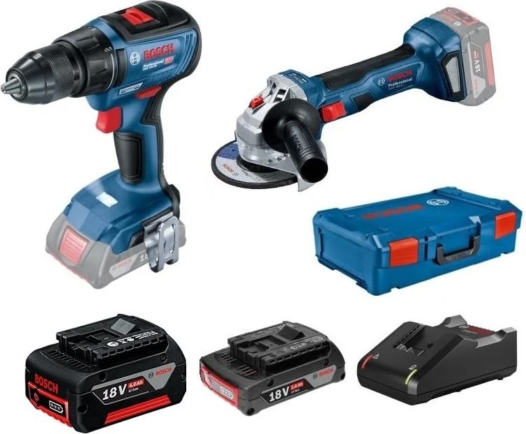 BOSCH Gws 180-lı + Gsr 18v-50 (1x2.0;1x5.0ah) Akülü Avuç Taşlama - Delme/vidalama Makinesi