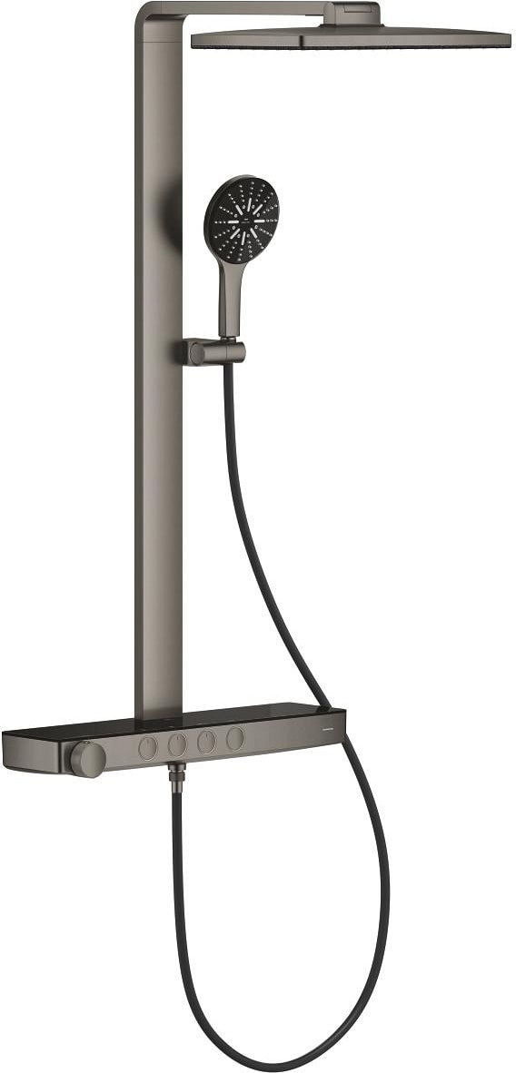 Rainshower Aqua Pure Duvara Monte Termostatik Bataryalı Duş Sistemi Br.hard Graphite – 100961AL00