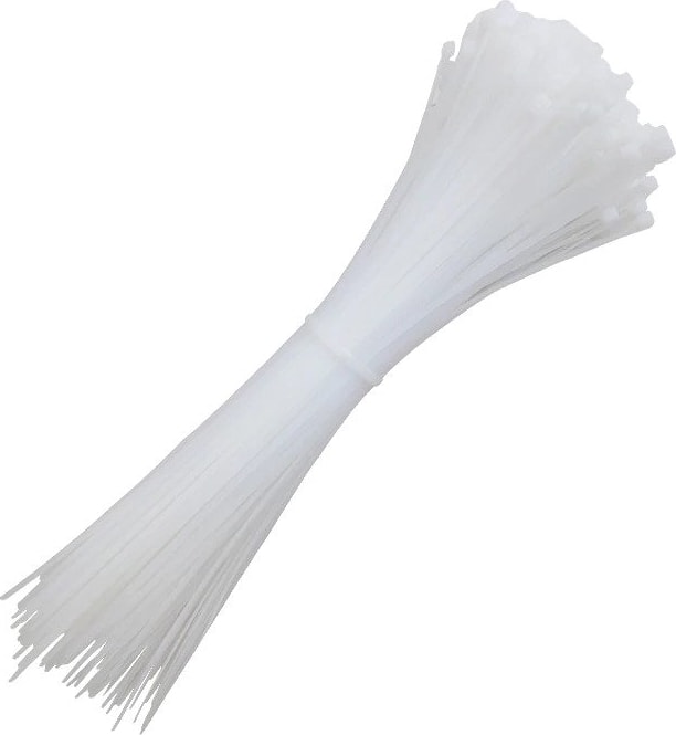 Beyaz Kablo Bağı Plastik Cırt Kelepçe 3.6X200Mm 100 Adet Beyaz 3.6X200 Mm