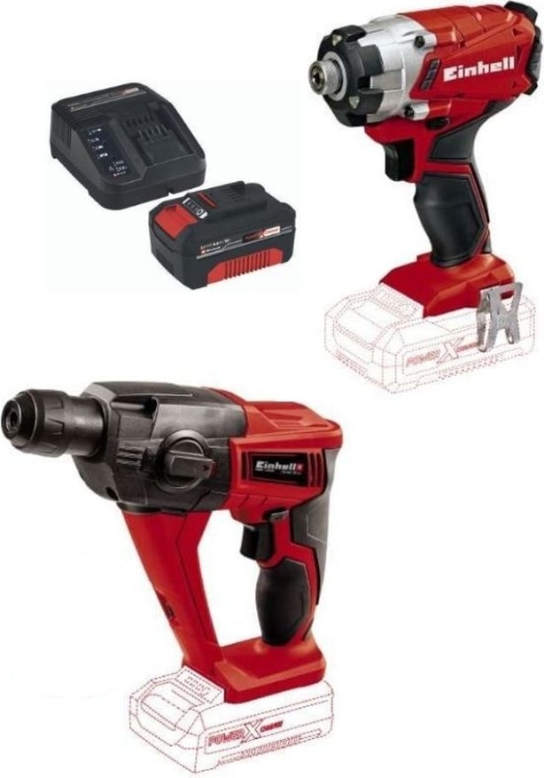 EİNHELL Te-Cı 18/1 Li Akülü Darbeli Vidalama Te-Hd 18 Li Akülü Vidalama Delme 1X4.0AH Darbeli Set
