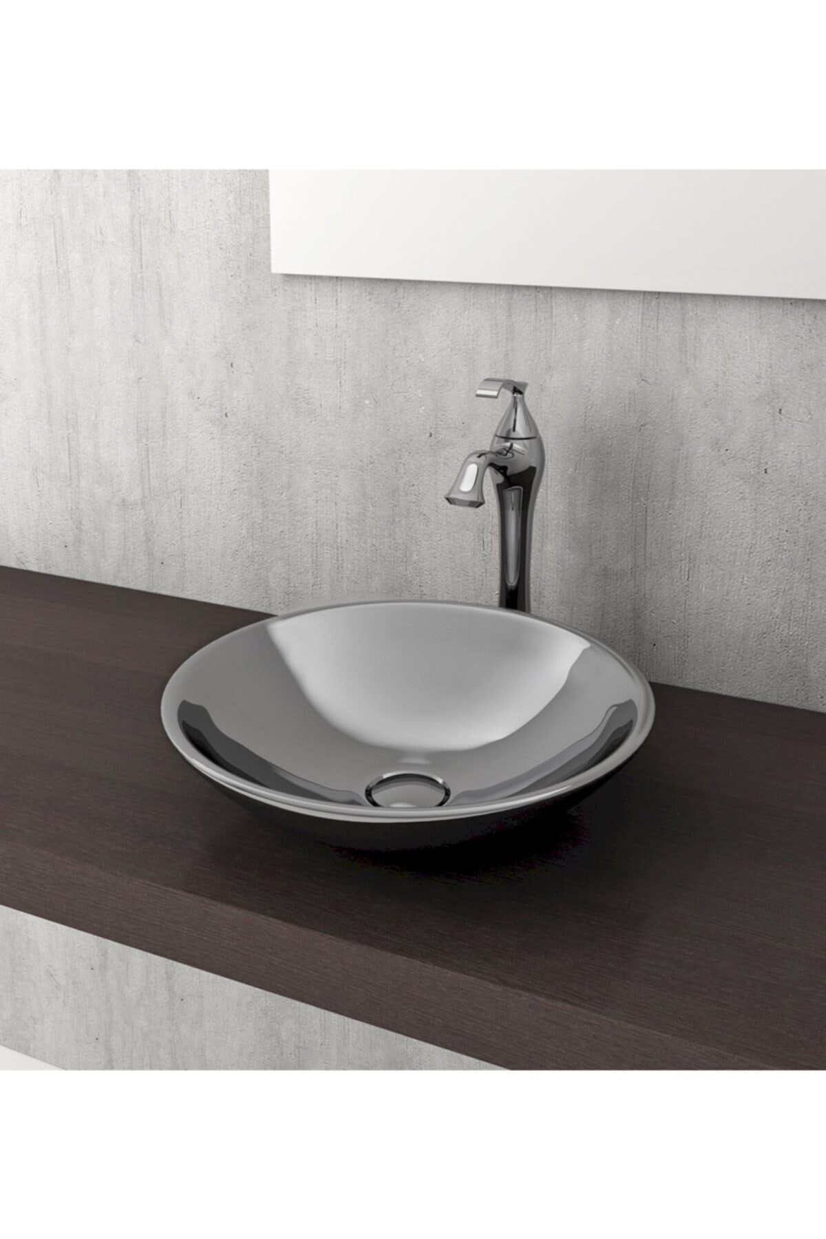 Venezia 40 Cm Çanak Lavabo Parlak Gümüş