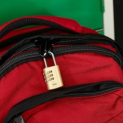 Y150B/22/120/2-22MM Şifreli Pirinç Asma Kilit 2'li Set - Standart Koruma - Çelik Halka - 3 Haneli Şifre