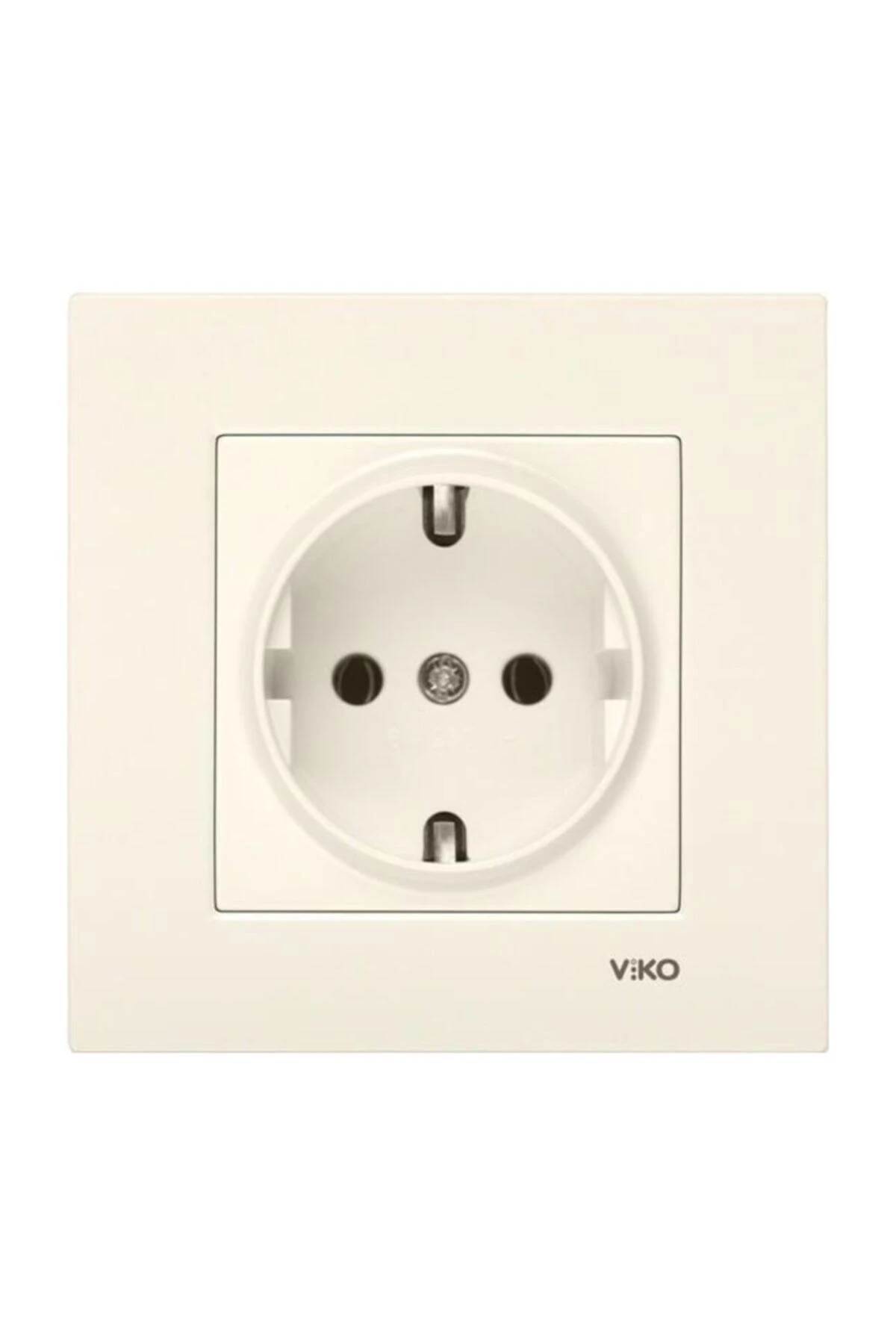 Viko Karre Krem Topraklı Priz