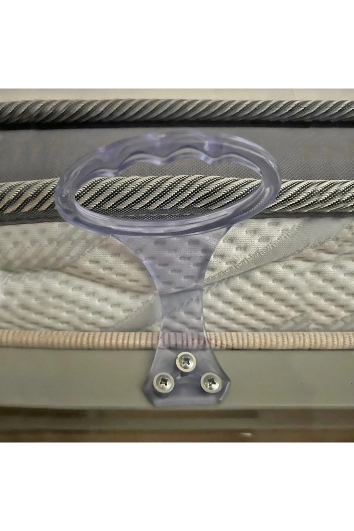 Şeffaf Plastik Baza Yatak Kulpu Esnek Kaldırma Tutma Kulp Kolu Elcek Tutacağı Kulbu -2 Adet