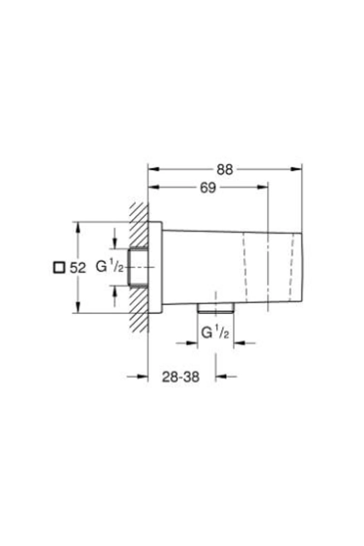 Euphoria Cube Duş Dirseği, 1/2" - 26370dl0