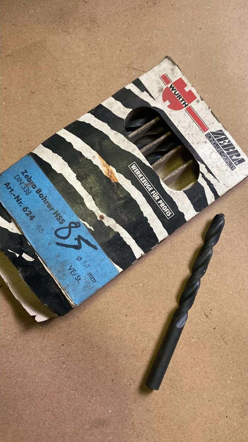 Zebra Matkap Ucu 8.5 mm Hss Demir Çelik Metal Aliminyum 1 Adet