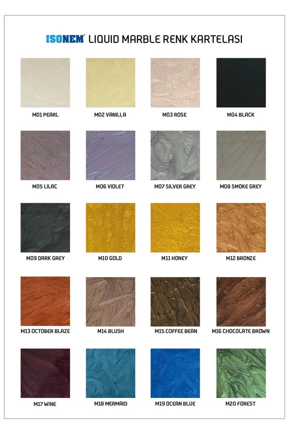 Isonem Liquid Marble Sıvı Mermer 1 kg  SMOKE GREY