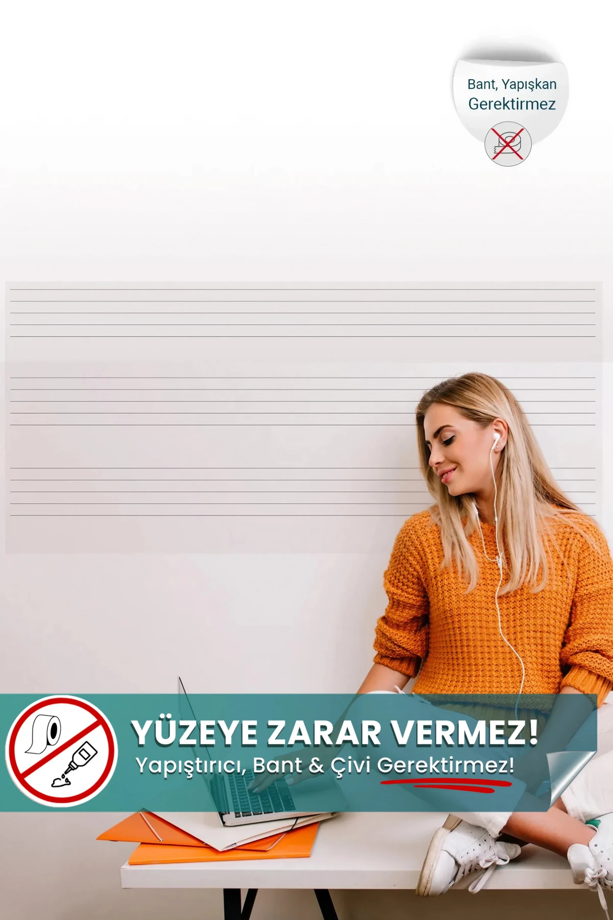 Sol Anahtarsız Porteli Yazı Tahtası, Yapışkansız Kendiliğinden Tutunan Statik Akıllı Kağıt Tahta