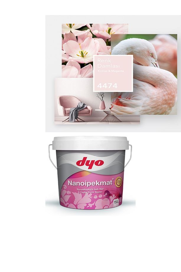 Nano İpek Mat 15lt. AntiBakteriel - Hayal Pembesi