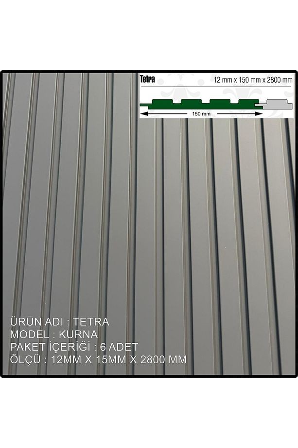 Mdf Duvar Paneli ve Duvar Lambrisi ve Vestiyer Tv Ünistesi Paneli 15X280 KURNA 6'LI