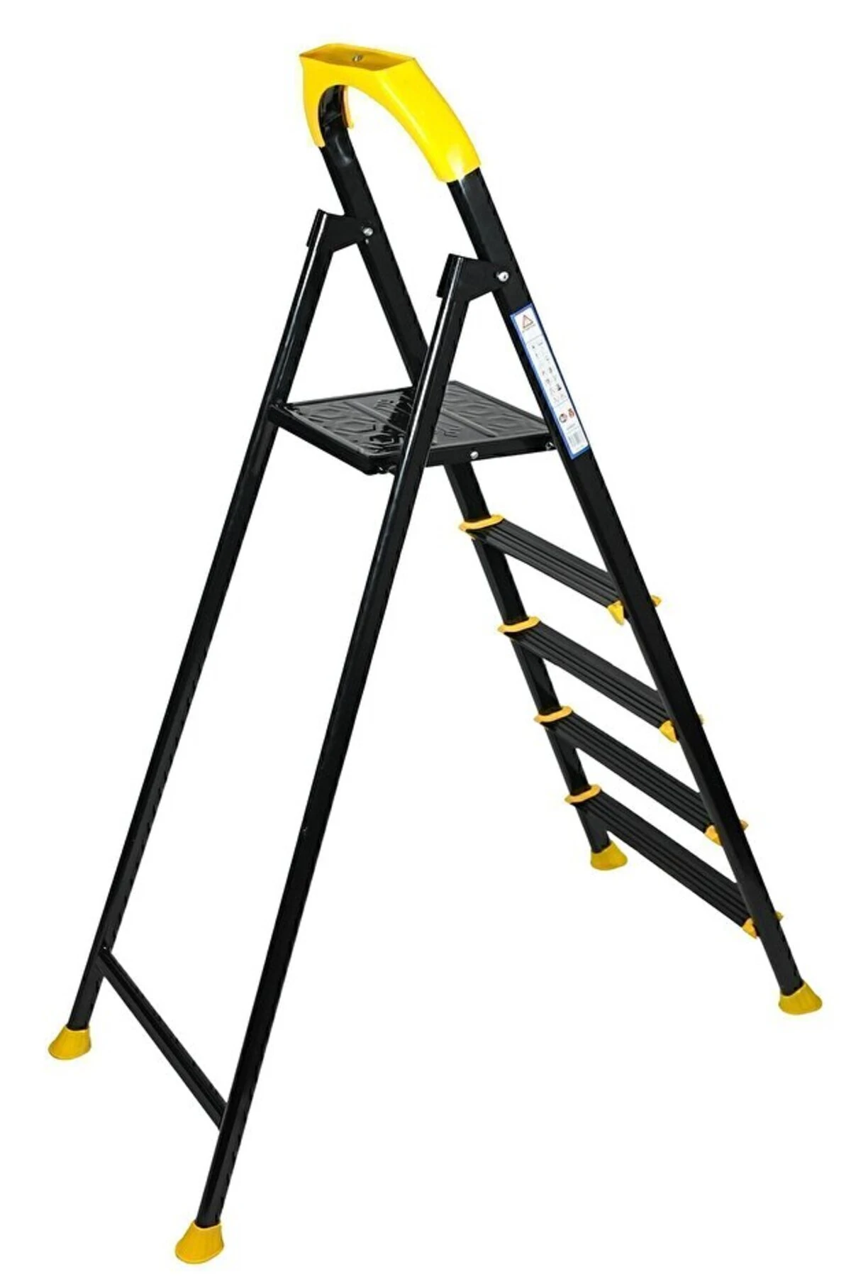 Ze Hardy 3+1 Basamaklı Özel Tasarım Hafif Merdiven (Kaymaz Papuçlu) Dayanıklı Paslanmaz