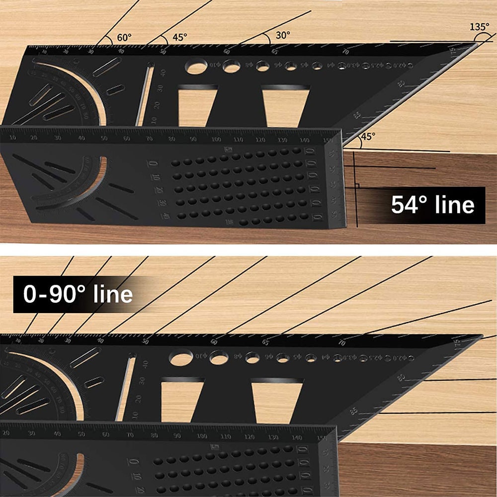 Alüminyum 3D Açılı Işaretleme Gönyesi 150 Mm.