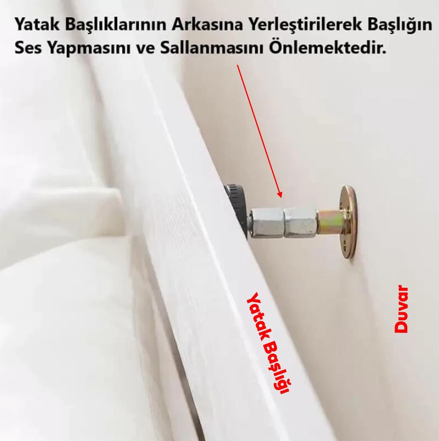 4 Adet Yatak Baza Başlık Başlığı Mobilya Eşya Dolap Duvar Sabitleme Aparatı Önleyici Sabitleyici
