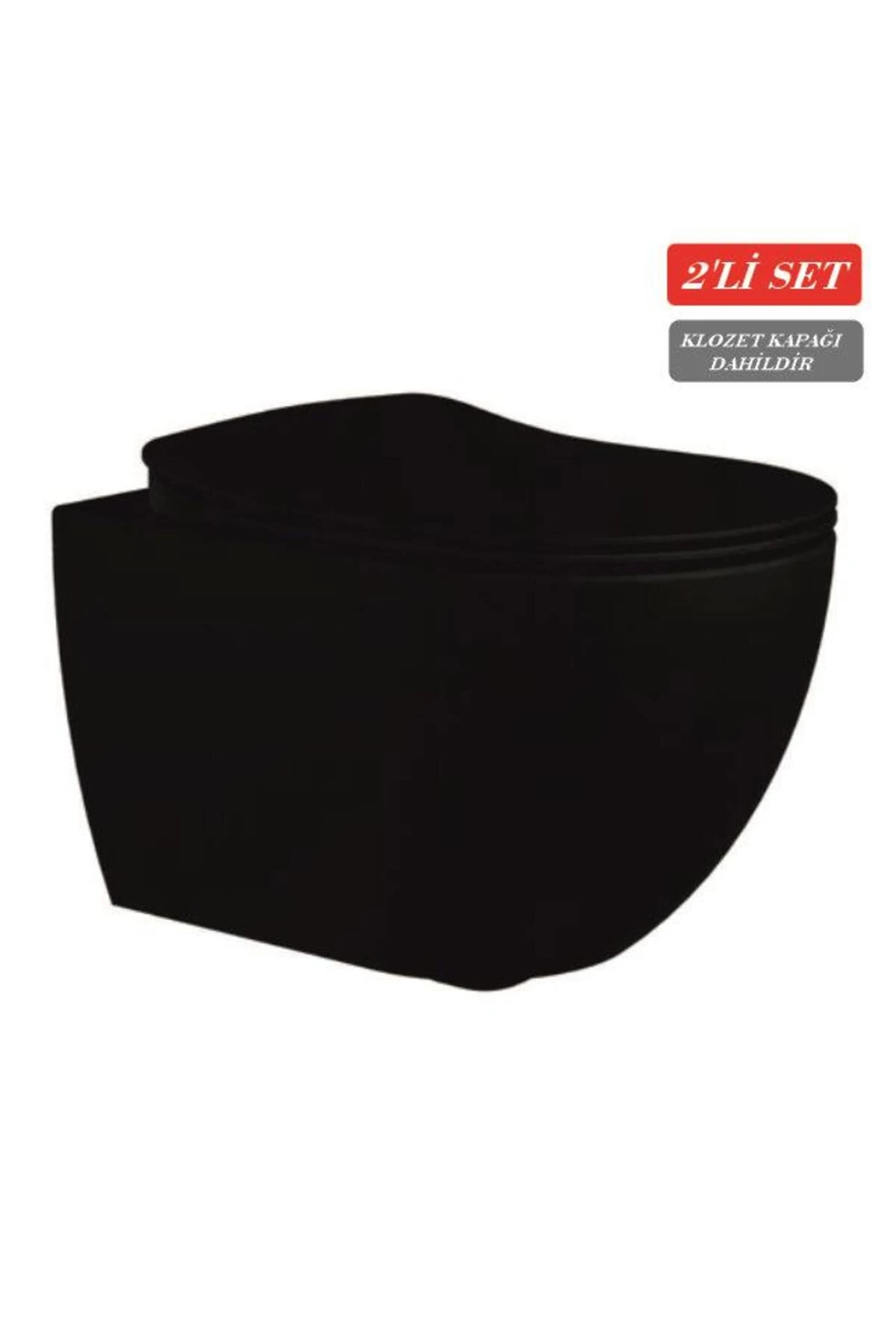 Free Asma Klozet (FE320.SM) + Duck Yavaş Kapanan Kapak Mat Siyah 2'li Set