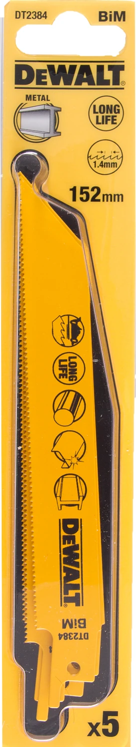 DT2384 Metal Kesim Tilki Kuyruğu Testere Bıçağı Metal 5Ad.