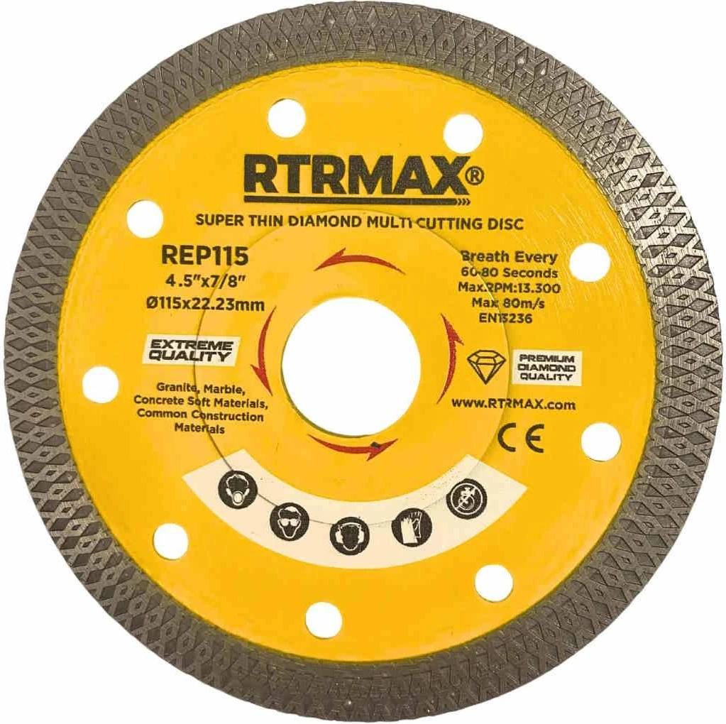REP115 Çapraz Dişli Hassas Mermer Kesici Elmas 115 mm