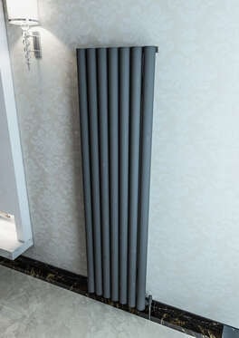 Ula Dikey Alüminyum Radyatör 485X1800 Pütürlü Beyaz (Ral 9016)