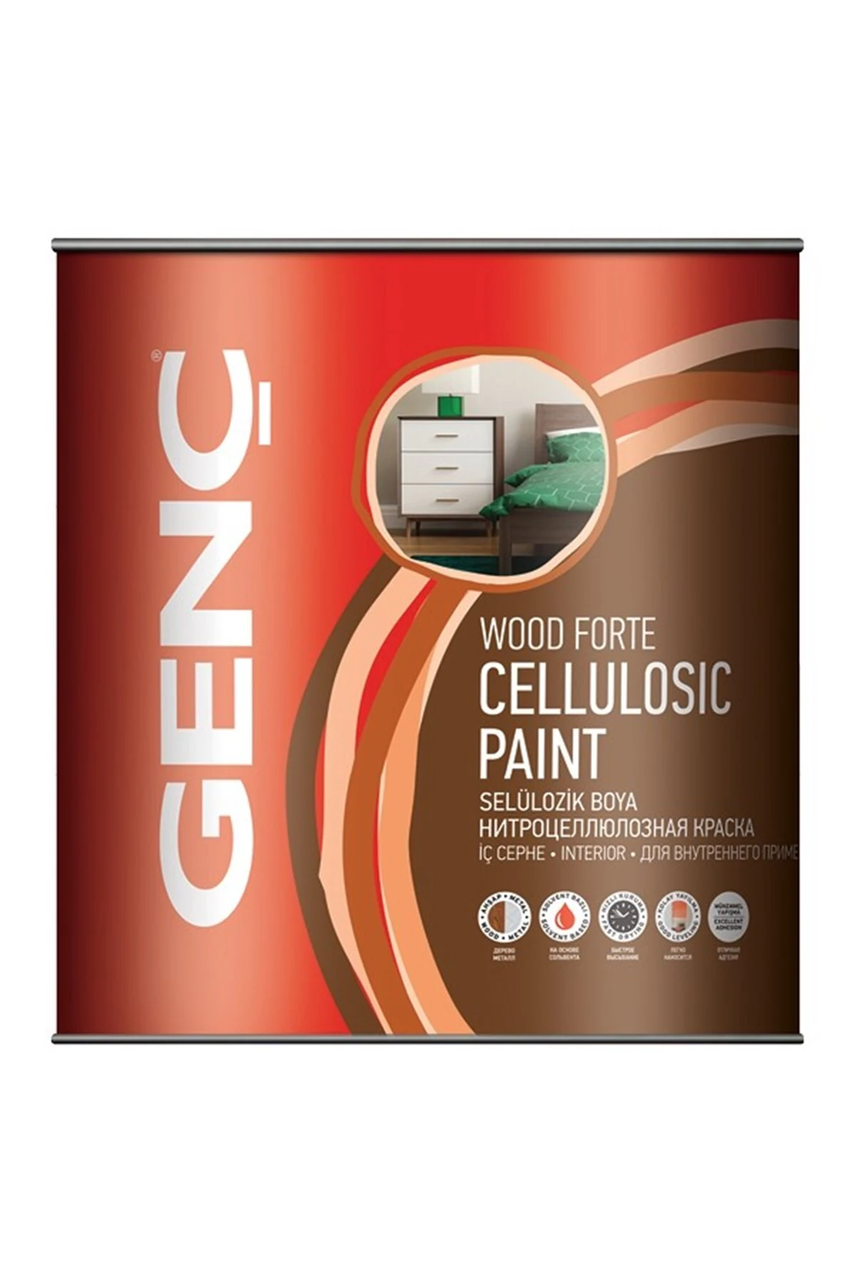 Selülozik Ahşap Boyası Mat Renkler 1000 Bıanco 0.75 L