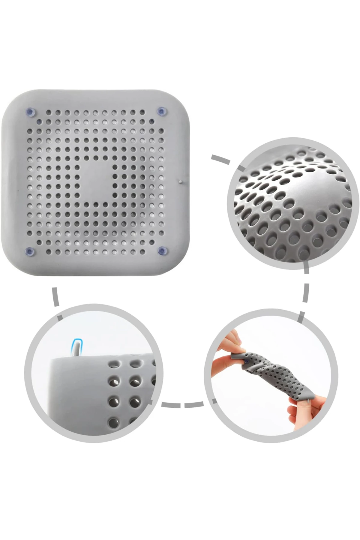 Lavabo Küvet Gider Filtresi Silikon Mutfak Lavabo Banyo , Küvet Drenaj Süzgeci