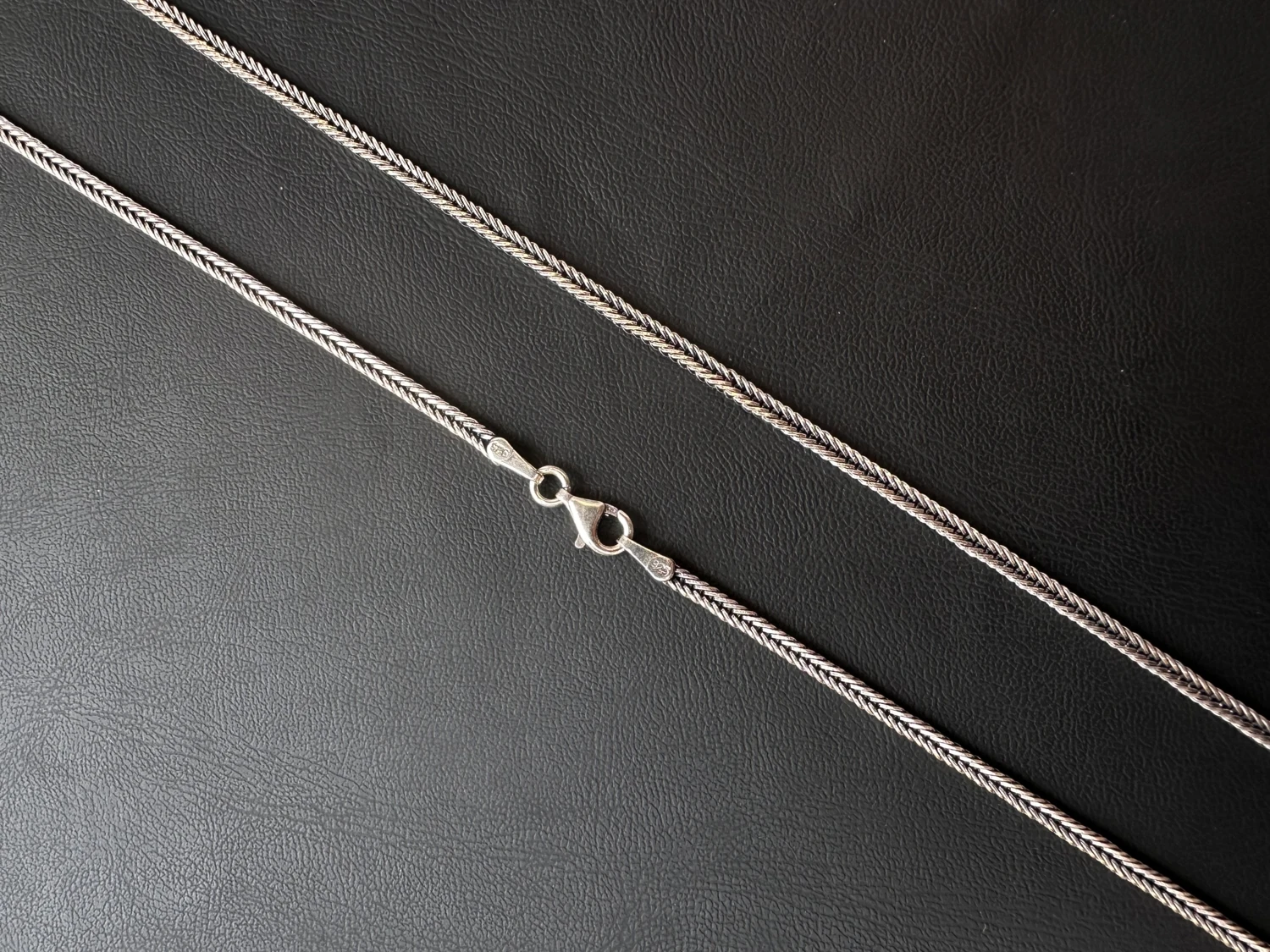 2,2 mm 60 cm Tilki Kuyruğu Model Gümüş Zincir Erkek Kolye