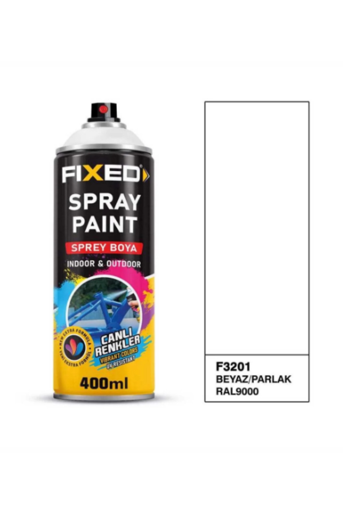 SPREY BOYA AKRİLİK PARLAK BEYAZ (RAL 9000) 400 ML