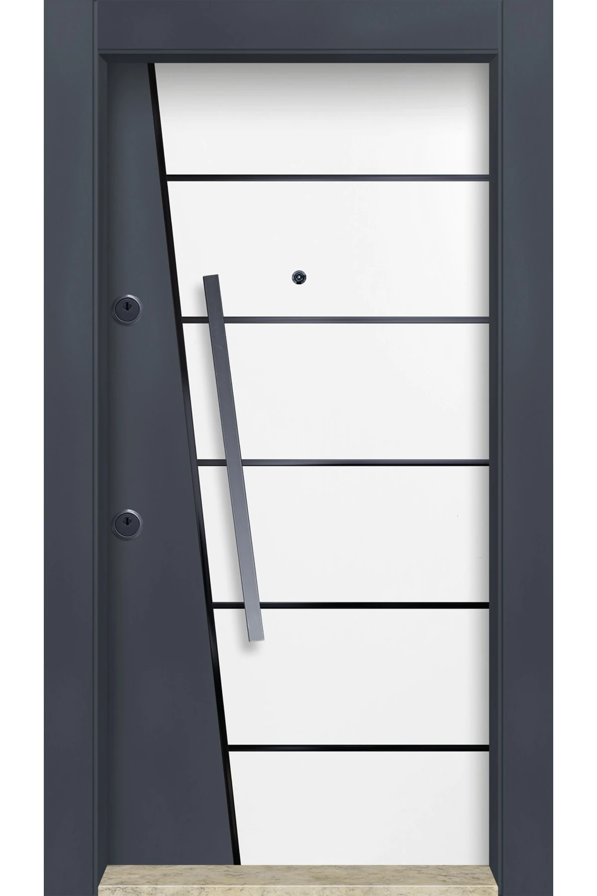 Dış Iklim Kapısı, Yağmura Güneşe Dayanıklı Çelik Kapı, Mn-6013 Sağ