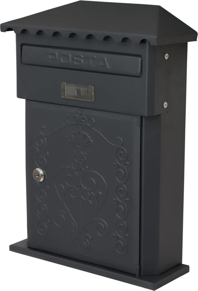 Akşan Metal Ferforje Ilan Posta Kutusu Dış Mekan Antrasit