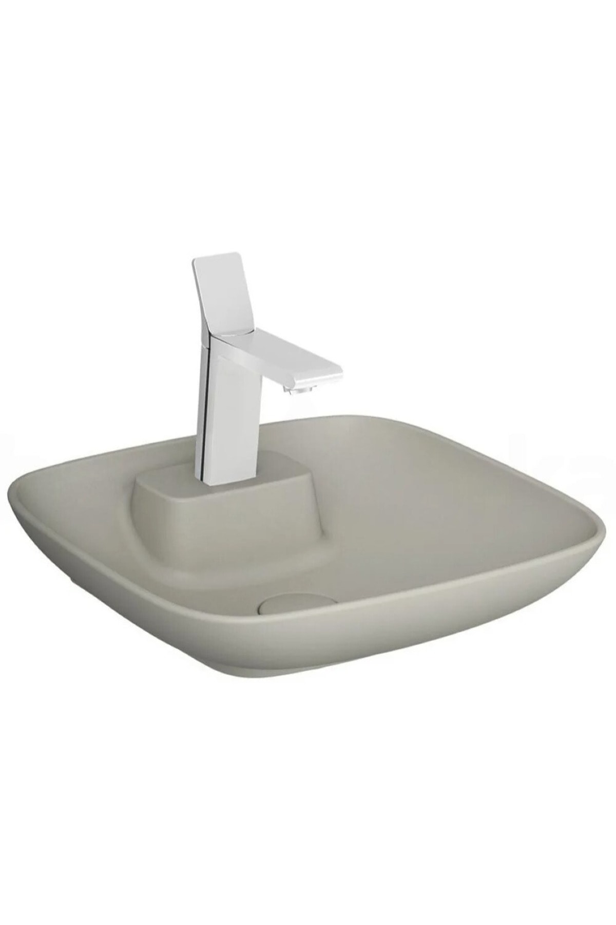 Memoria Kare Çanak Lavabo, 45 cm, Mat Bej 5887B420-0041