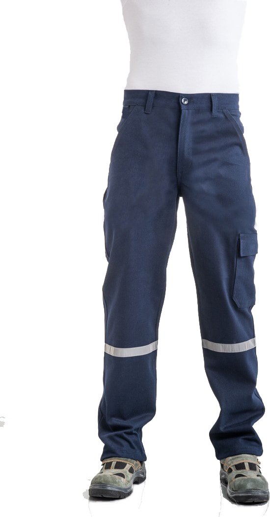 7/7 Gabardin Kışlık Lacivert İşçi Pantolonu Kalın Reflektörlü İş Pantolonu M