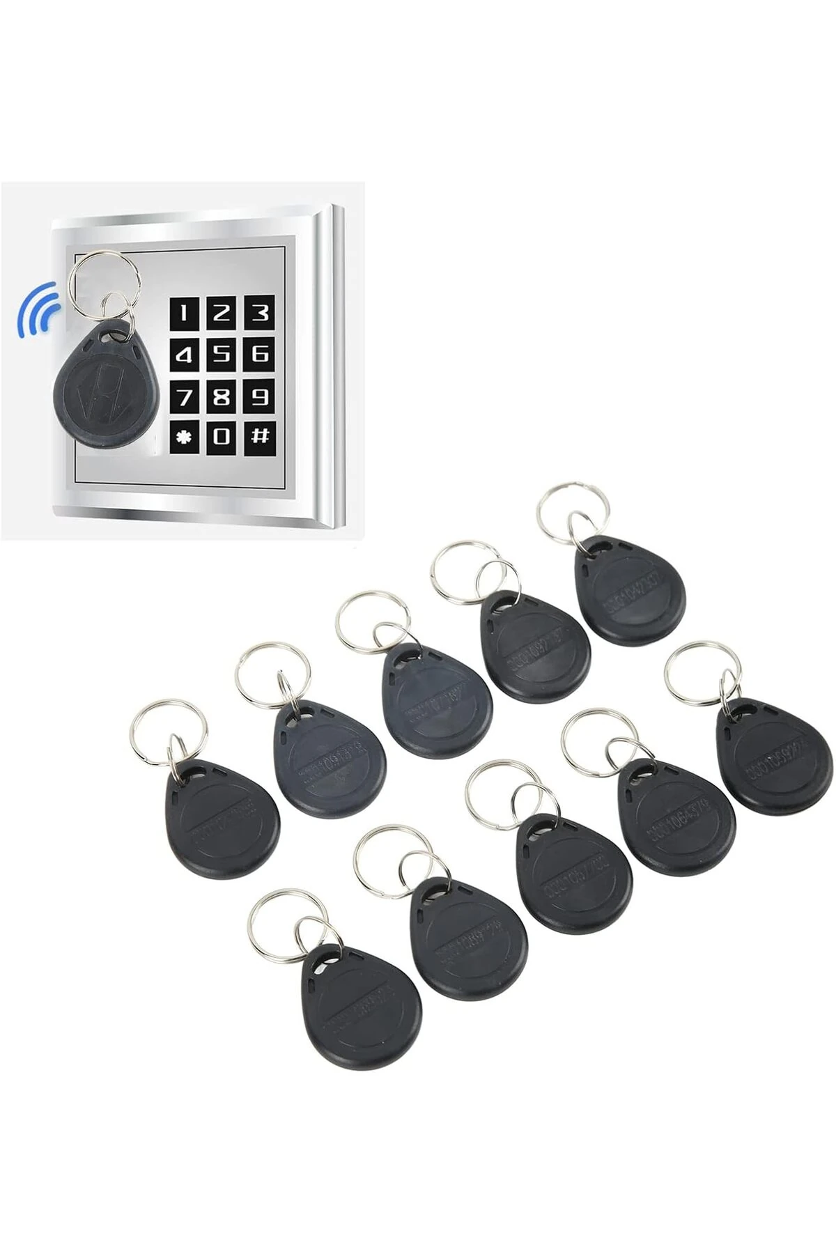 5 Adet Bina Giriş Kapıları Akıllı Kilit Için Çip Anahtar Keyfob Göstergeç Boncuk Anahtarlık