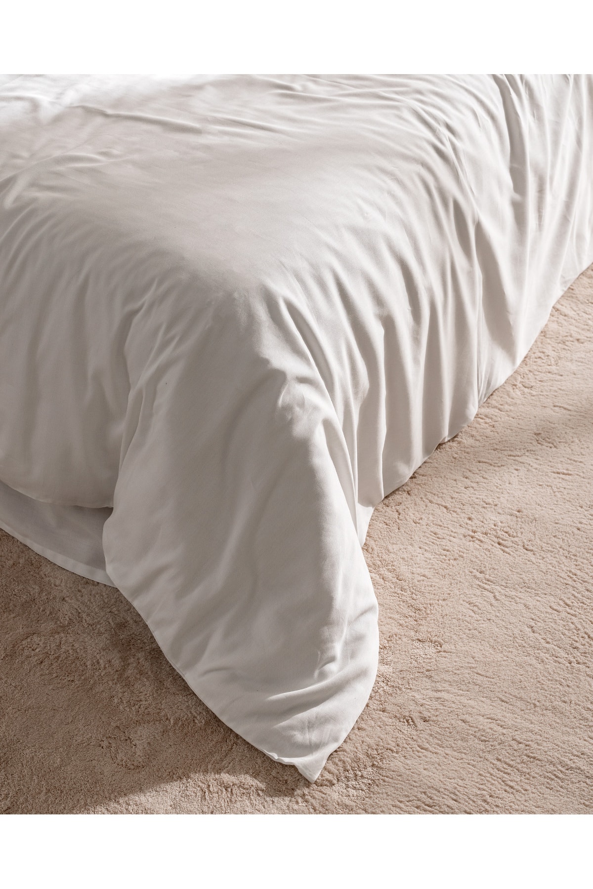 Marion King Size %100 Pamuk Brodeli Saten Nevresim Takımı - Beyaz