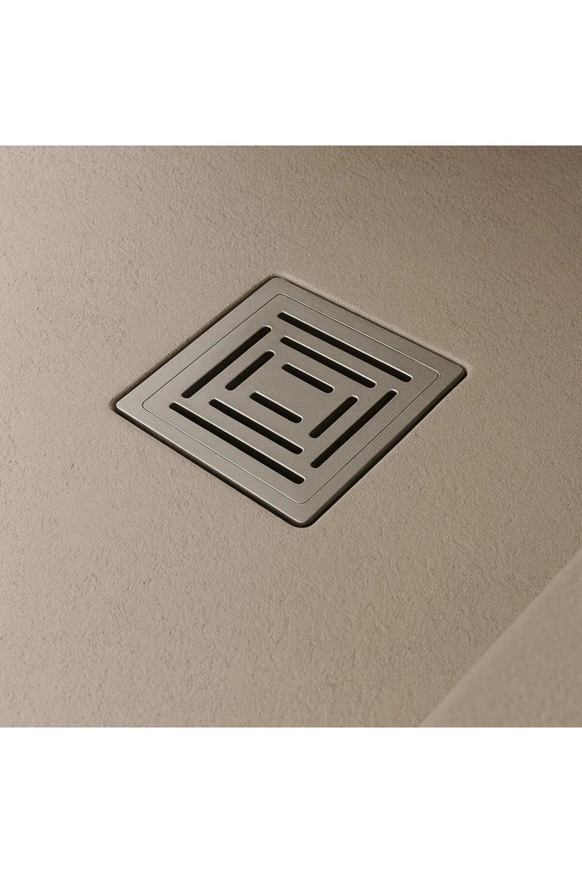 V-Flow Kare 59980061000 Duş Kanalı, Yandan Sifon, 10x10 cm, DK 800, Mat Krom