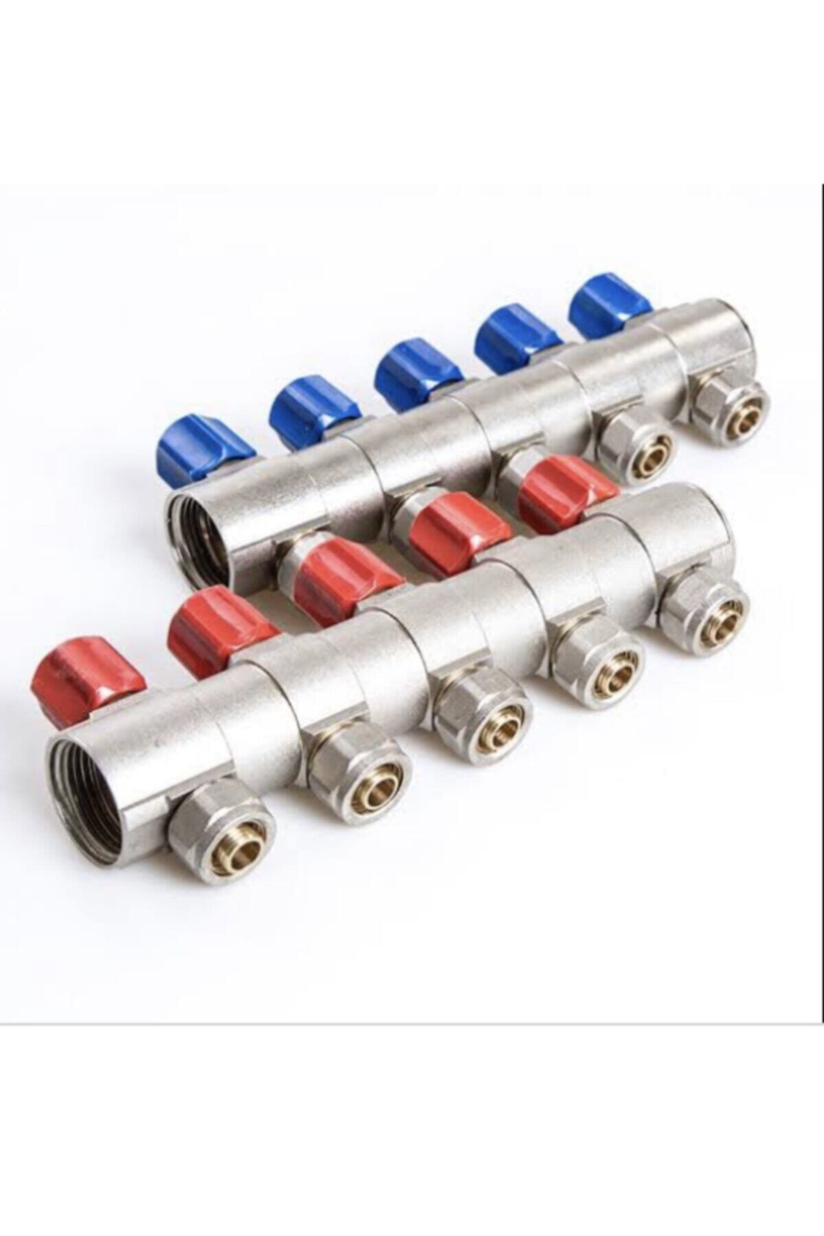 6 Lı Kendinden Vanalı Kollektör---- Kırmızı