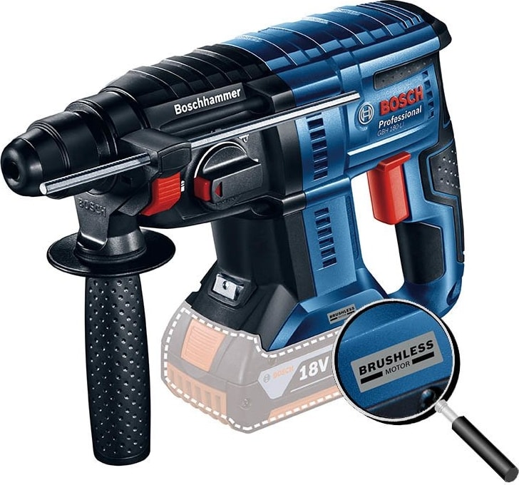 BOSCH Promix Set Gbh 180-LI Kırıcı Delici +Gsr 18-50 Akülü Vidalama Brushless Motor Kömürsüz 18 V 5,0 Ah Çift Akü