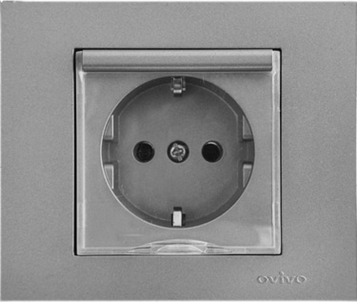 Grano Metallic Kapaklı Topraklı Priz Silver