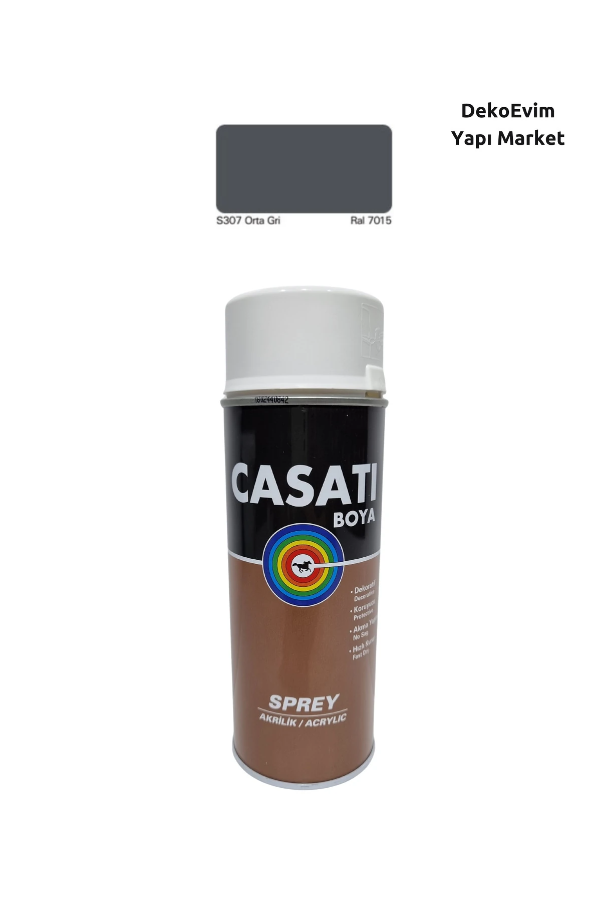 Sprey Boya S307 Orta Gri 400 Ml.