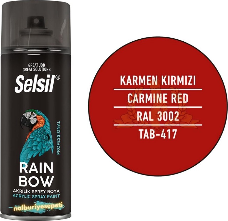 Rainbow Akrilik Sprey Boya Karmen Kırmızı 400 Ml. - Ral3002